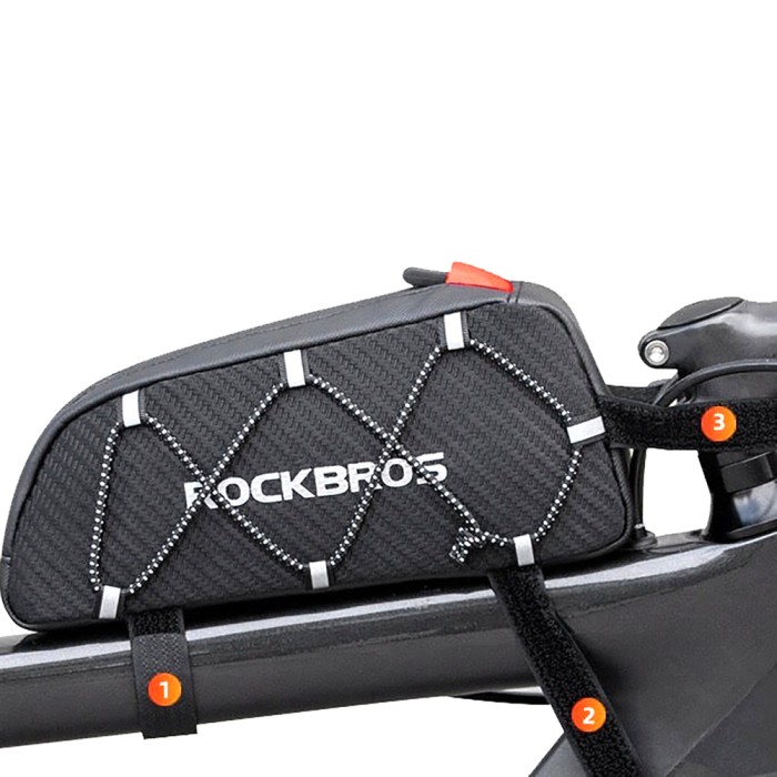 Rockbros 039BK 1L Braided Bike Frame Bag - Black