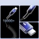 Joyroom S-A43 Crystal-Clear Series 3A USB-A - USB-C spiral cable 1.5m - black