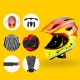 Rockbros TT-32SOYB-S Children&amp;#39;s Bike Helmet with Detachable Chin Size S - Yellow-Orange