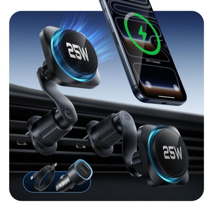 ESR OmniLock Qi2.2 Magnetic MagSafe Car Air Vent Mount - Black