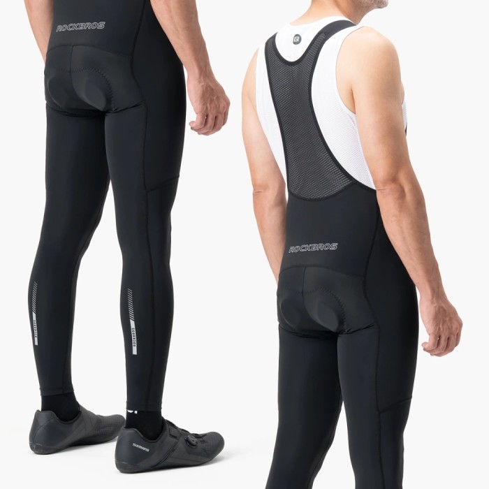 Rockbros 200021 Long Cycling Bib Shorts with Pad Size XL - Black