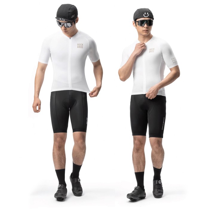 Rockbros YDDX011 Diamond Short Sleeve Cycling Jersey Size XS - White