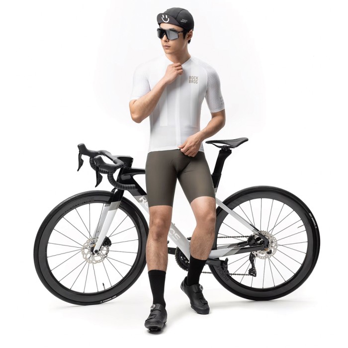 Rockbros YDDX011 Diamond Short Sleeve Cycling Jersey Size S - White