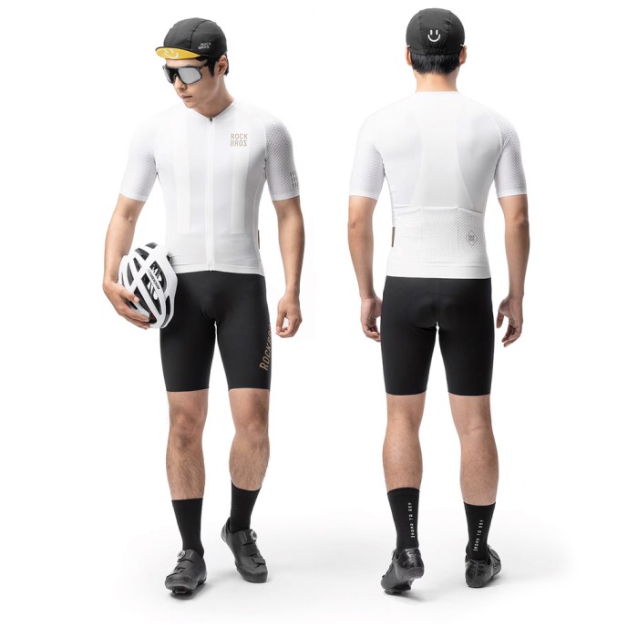 Rockbros YDDX011 Diamond Short Sleeve Cycling Jersey Size L - White