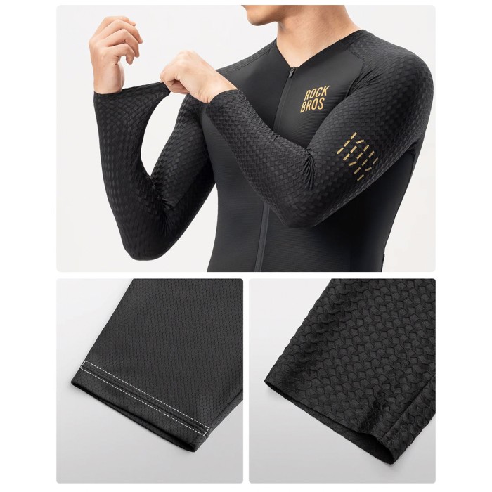Rockbros YDCX008 Diamond Long Sleeve Cycling Jersey Size XL - Black