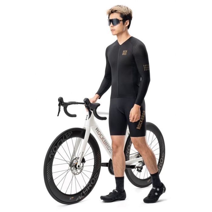 Rockbros YDCX008 Diamond Long Sleeve Cycling Jersey Size XXL - Black