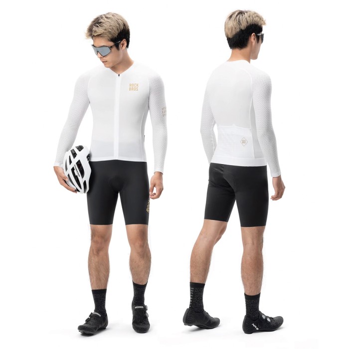 Rockbros YDCX008 Diamond Long Sleeve Cycling Jersey Size XS - White