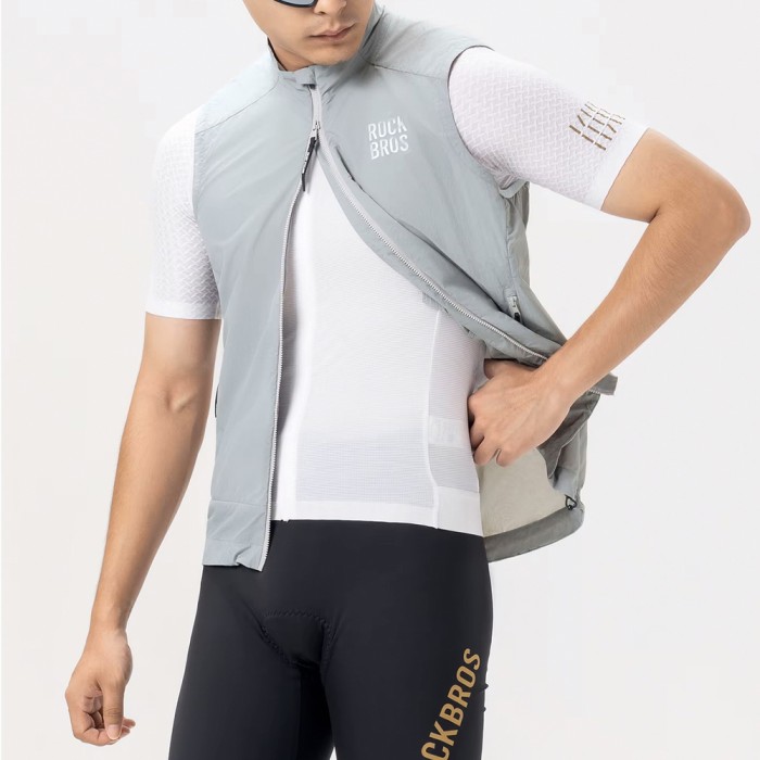 Rockbros YDMJ003 Spring/Autumn Windproof Vest Size L - White/Gray