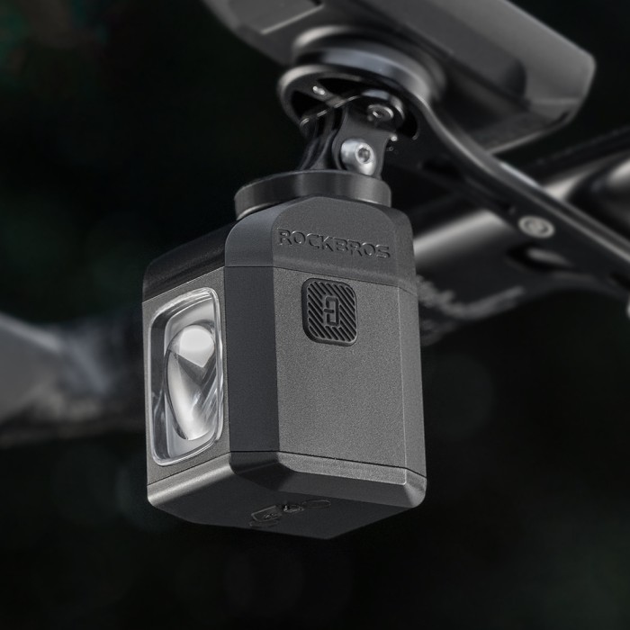 Rockbros M8 1600lm front bike light with remote control 10m rechargeable 4000 mAh - black