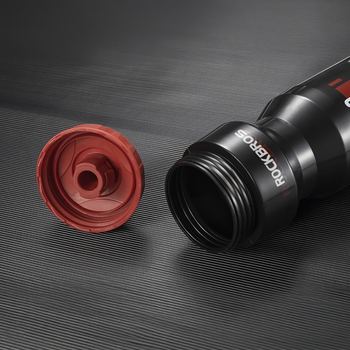 Rockbros 750 ml Bike Bottle - Transparent Black with Red Mouthpiece