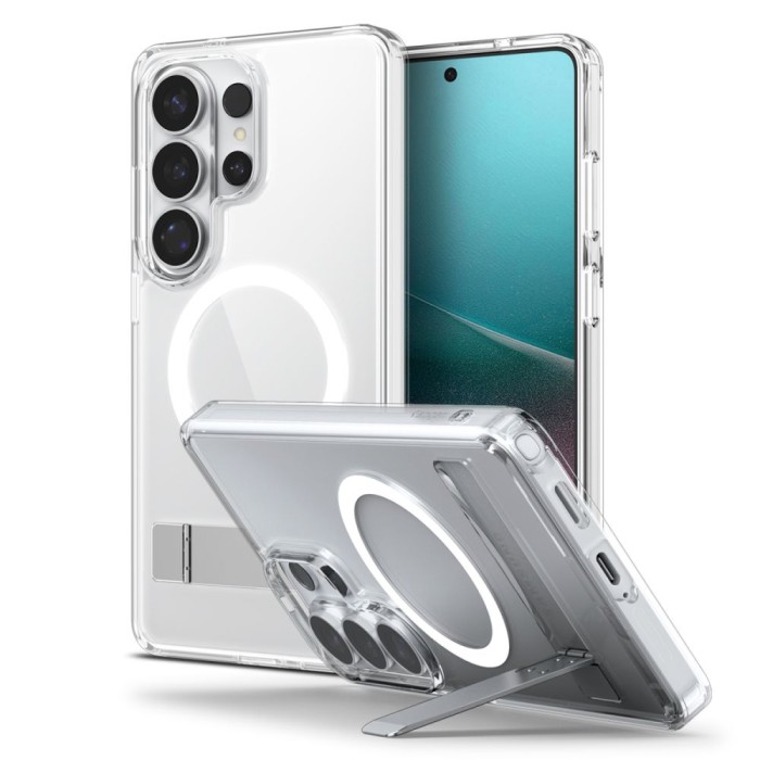 Spigen Ultra Hybrid S Mag MagSafe Case for Samsung Galaxy S26 Ultra - Clear and White