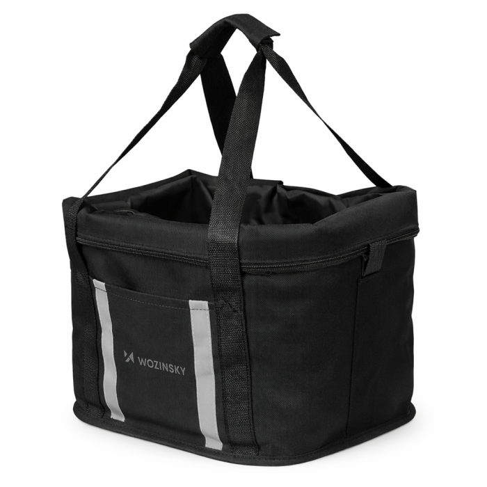 Wozinsky fabric bicycle basket large - black
