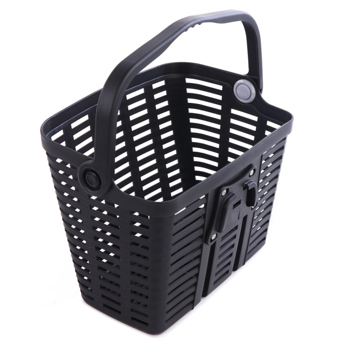 Wozinsky WKR-PK plastic handlebar bicycle basket - black