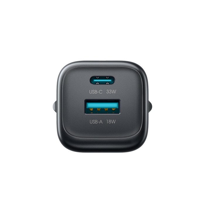 Joyroom JR-TG7 33W USB-A + USB-C Wall Charger with 60W USB-C to USB-C 1m Cable - Black