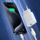 Joyroom JR-TF4 18W wall charger with 3A USB-A - USB-C 1m cable - white