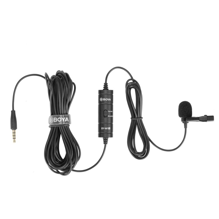 BOYA BY-M1S wired lavalier microphone - black