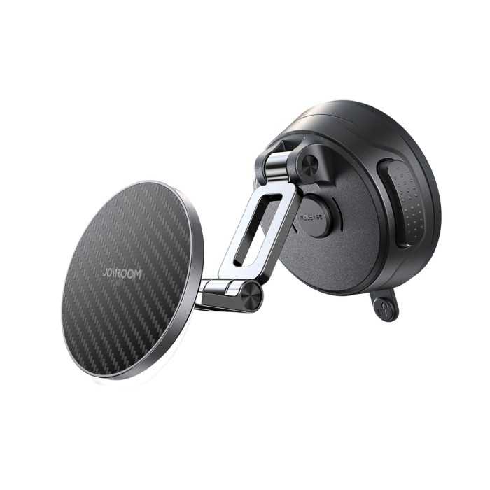Joyroom JR-ZS51 magnetic car holder with suction cup for windshield or dashboard - black