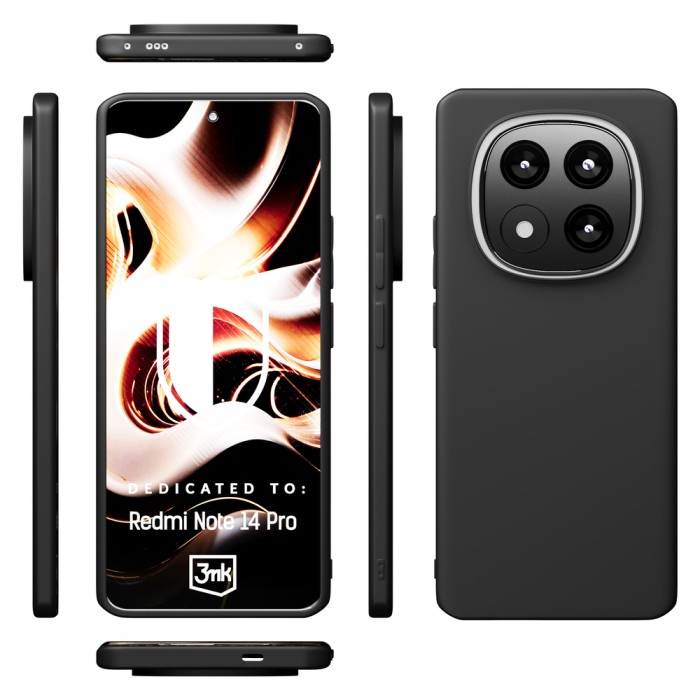 3mk Matt Case for Xiaomi Redmi Note 14 Pro - black