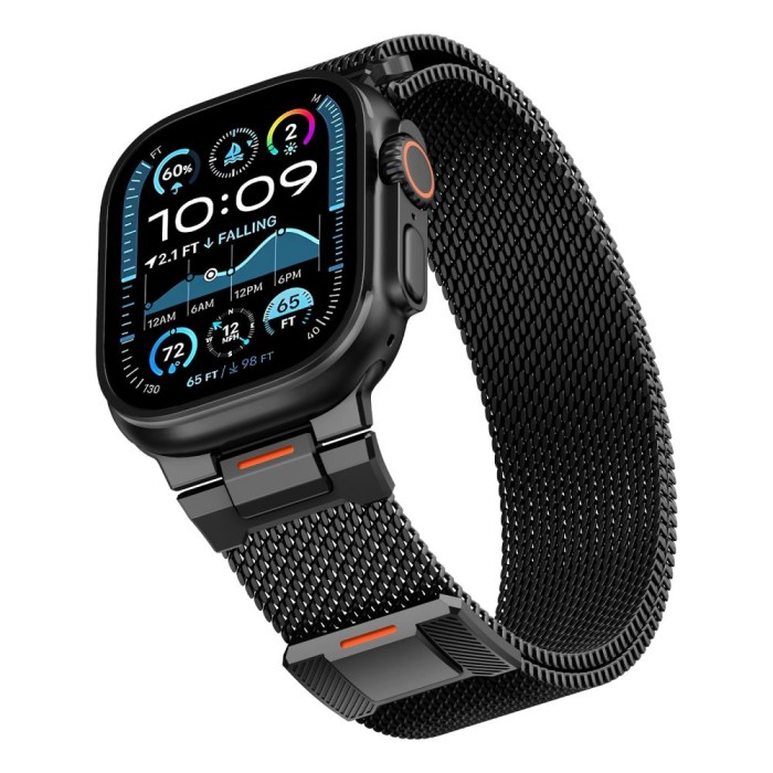 Tech-Protect Milano Vanguard Bracelet for Apple Watch (44 / 45 / 46 / 49 mm) - Black