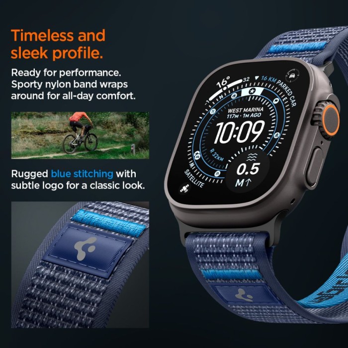 Spigen Athlex Air 2 Strap for Apple Watch (44 / 45 / 46 / 49 mm) - Navy Blue