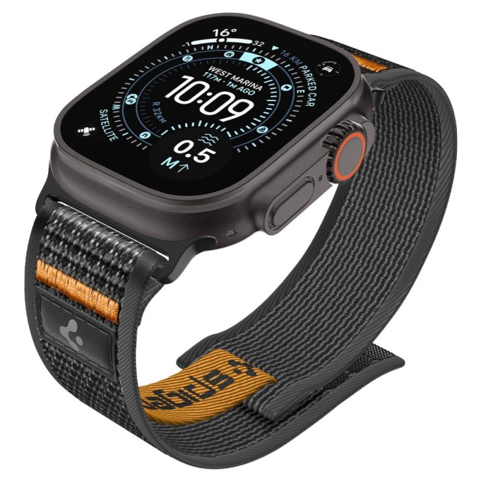 Spigen Athlex Air 2 Strap for Apple Watch (44 / 45 / 46 / 49 mm) - Black and Orange