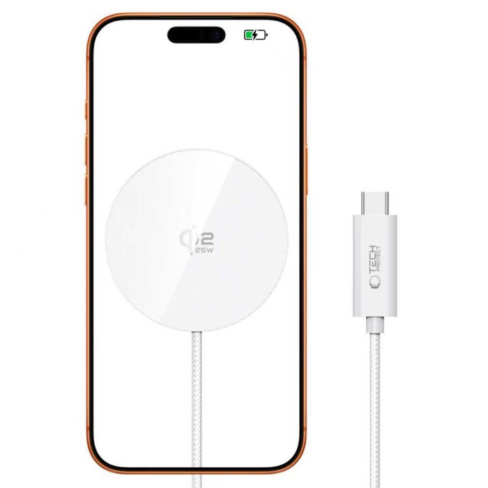 Tech-Protect A50 MagSafe 25W QI2.2 Wireless Charger - White