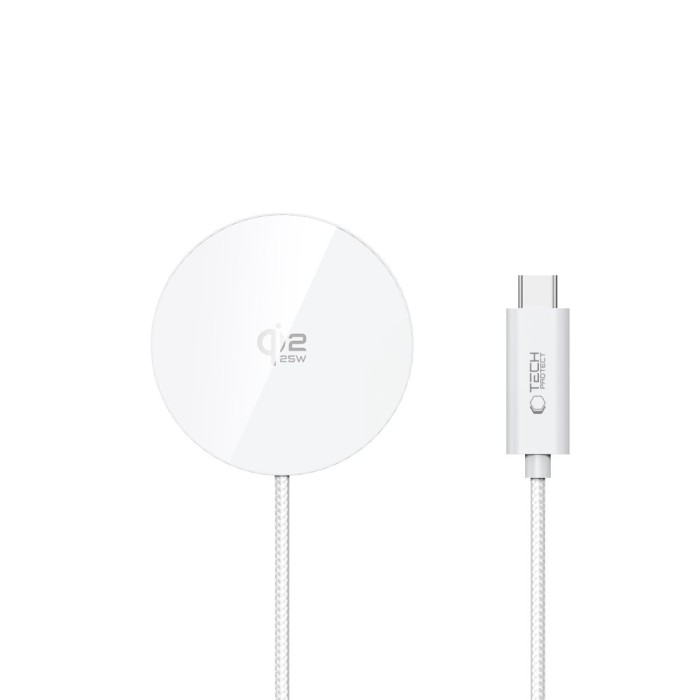 Tech-Protect A50 MagSafe 25W QI2.2 Wireless Charger - White