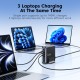 Tech-Protect DC240W-GaN Charging Station 6 Ports 4 x USB-C 2 x USB-A 240W QC3.0 - Black