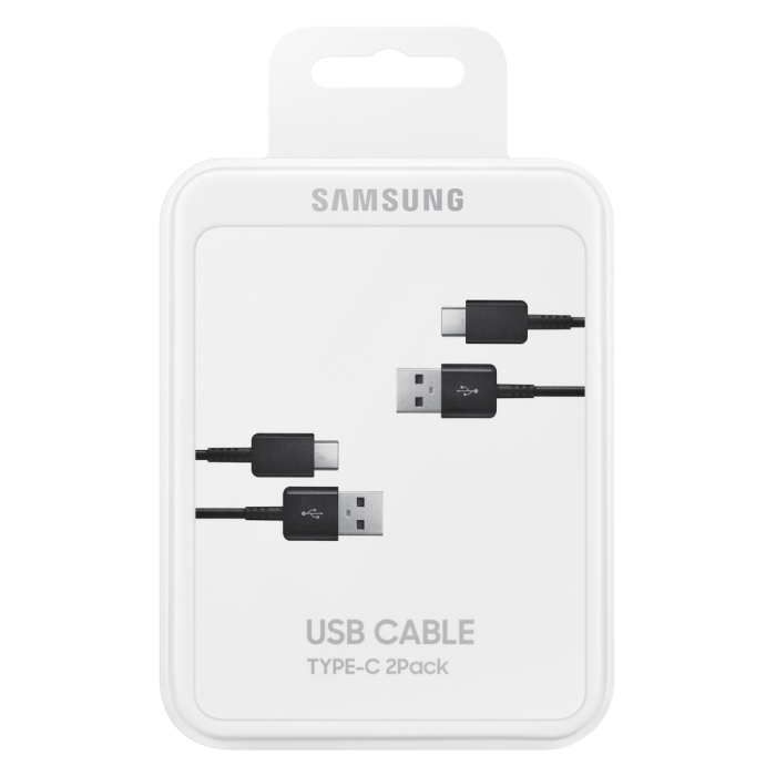 Samsung USB C cable 480Mbps 5A 1.5m (EP-DG930MBEGWW) - black (set of 2)