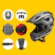 Rockbros TT-32SBTG-M children&amp;#39;s bicycle helmet with removable chinbar, size M - gray
