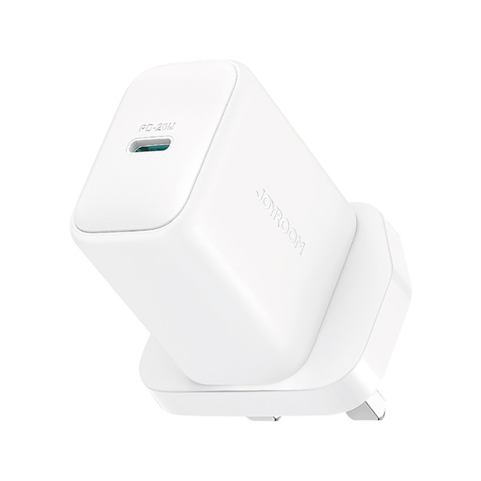 Joyroom JR-TCF20 PD 20W Wall Charger (UK Plug) with 1m USB-C Cable - White