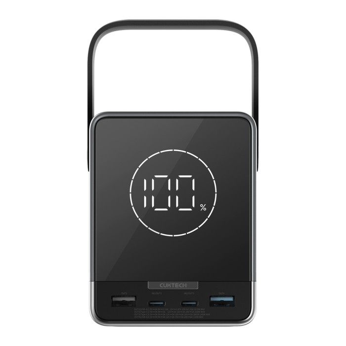 Cuktech Powerbank 300W 40000mAh with Wireless Charging 2x USB-C + 2x USB-A - Black