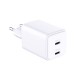 3mk Hyper Charger PD 45W QC4+ PPS 2C Super-Fast Charge 2.0 Wall Charger - White