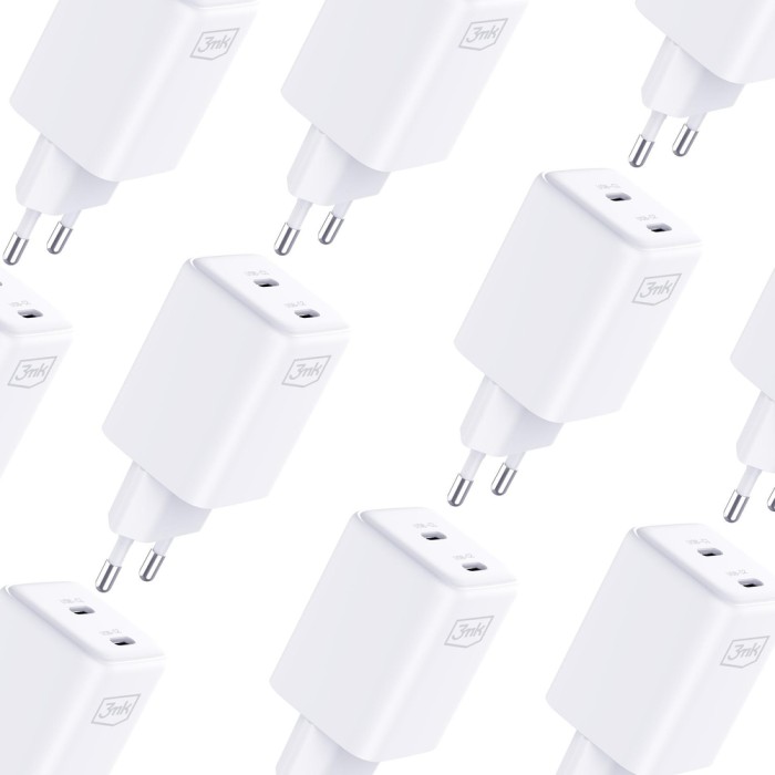 3mk Hyper Charger PD 45W QC4+ PPS 2C Super-Fast Charge 2.0 Wall Charger - White