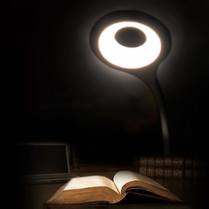 Mini Wozinsky Wireless LED Reading Lamp with Clip + USB-C Cable - Black