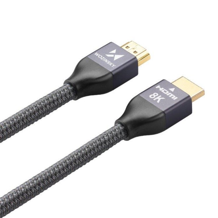 Wozinsky HDMI 2.1 Cable 8K 60 Hz 48 Gbps / 4K 120 Hz / 2K 144 Hz 2 m Silver (WHDMI-20)