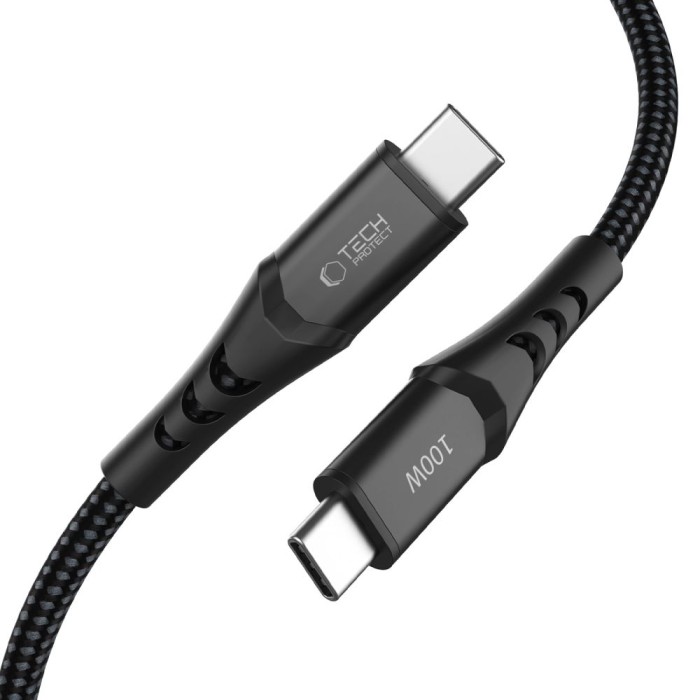 Tech-Protect Ultraboost UB11T USB-C / USB-C PD 100W / QC3.0 Cable 200 cm - Black