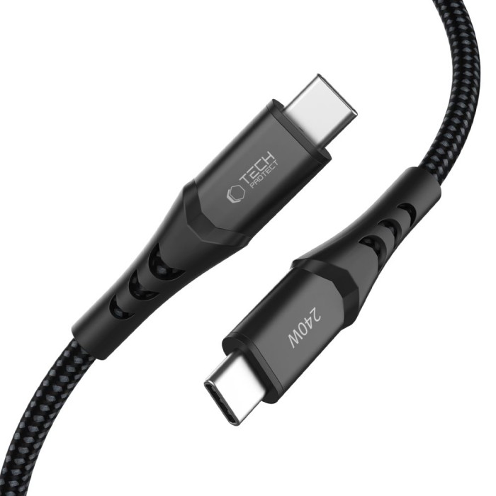 Tech-Protect Ultraboost UB11T USB-C / USB-C PD 240W / QC3.0 Cable 100 cm - Black
