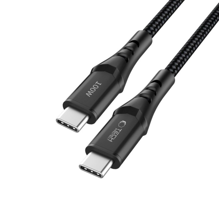 Tech-Protect Ultraboost UB11T USB-C / USB-C PD 100W / QC3.0 Cable 100 cm - Black