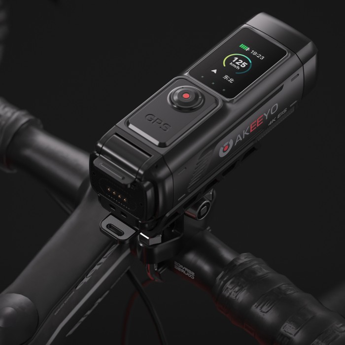 AKEEYO 730Pro 4K Handlebar Video Recorder Sports Camera for Bikes and Motorcycles - Black