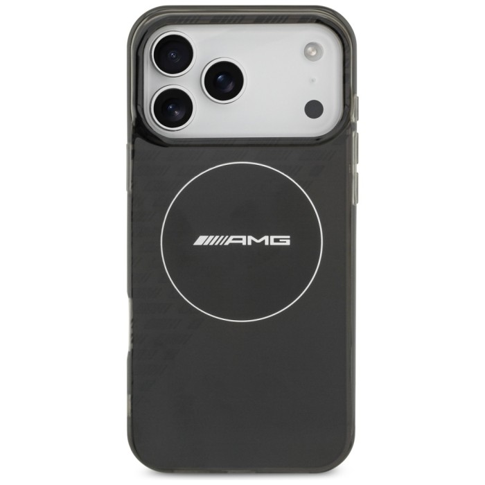 AMG Double Layer Transparent Smocked MagSafe Case for iPhone 17 Pro Max - Black