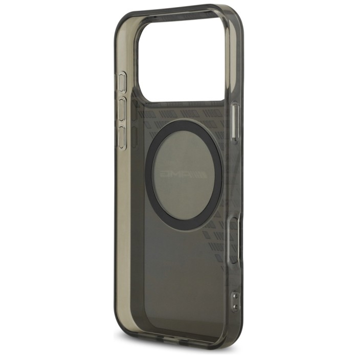 AMG Double Layer Transparent Smocked MagSafe Case for iPhone 17 Pro Max - Black