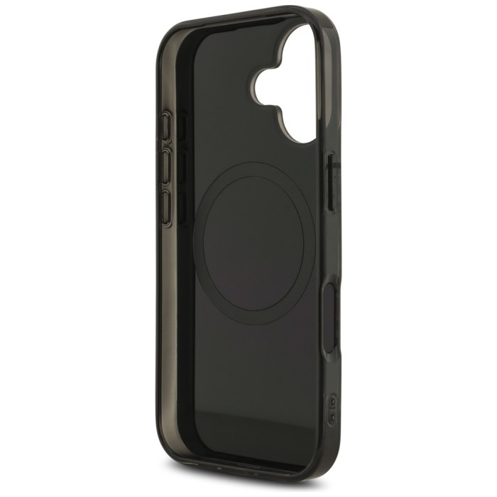 AMG Double Layer Transparent Rhombs MagSafe Case for iPhone 17 - Black and Red