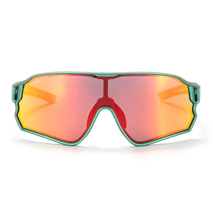 Rockbros 14110009002 polarized cycling glasses for children 8-14 years old - green