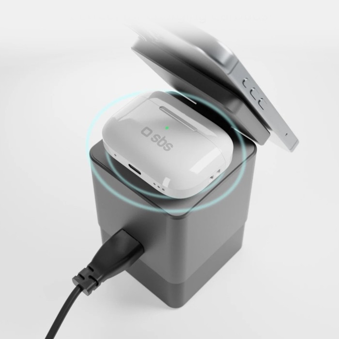 SBS Power Dock 6-in-1 with MagSafe, Stand, and USB-C Cables 65W – Black