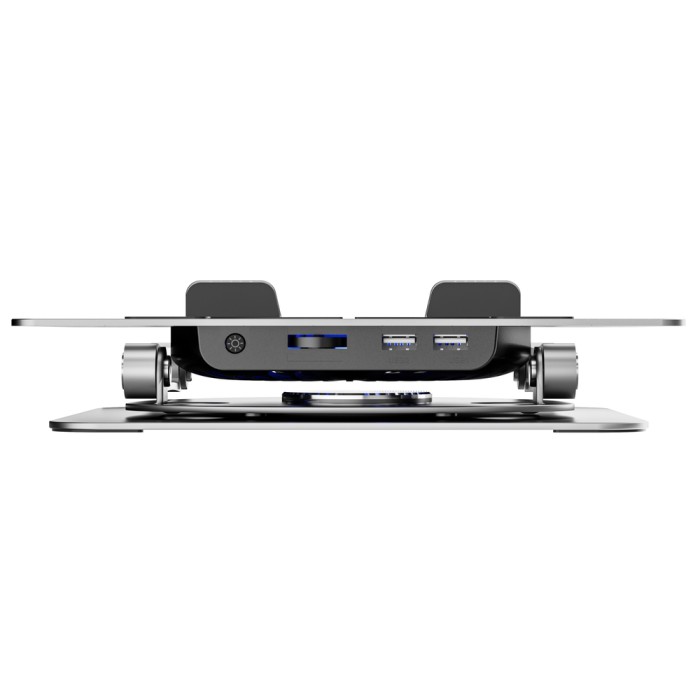 Wozinsky WDCX-X16-AS CoolBase RGB 360° cooling stand for laptop and tablet - silver