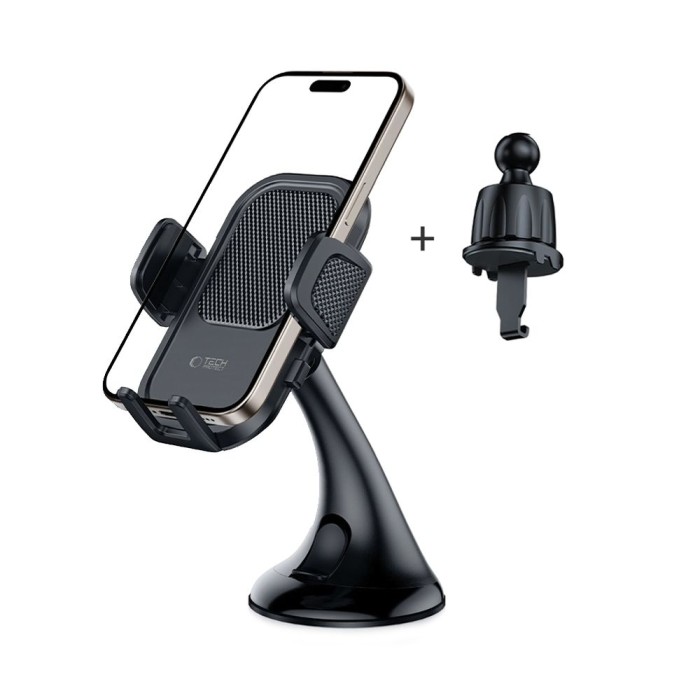Tech-Protect V8 Car Holder for Dashboard and Air Vent - Black