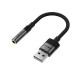 Acefast J13 USB-A to 3.5mm mini jack adapter - black