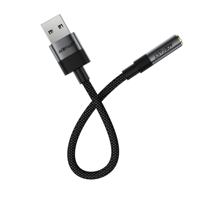Acefast J13 USB-A to 3.5mm mini jack adapter - black