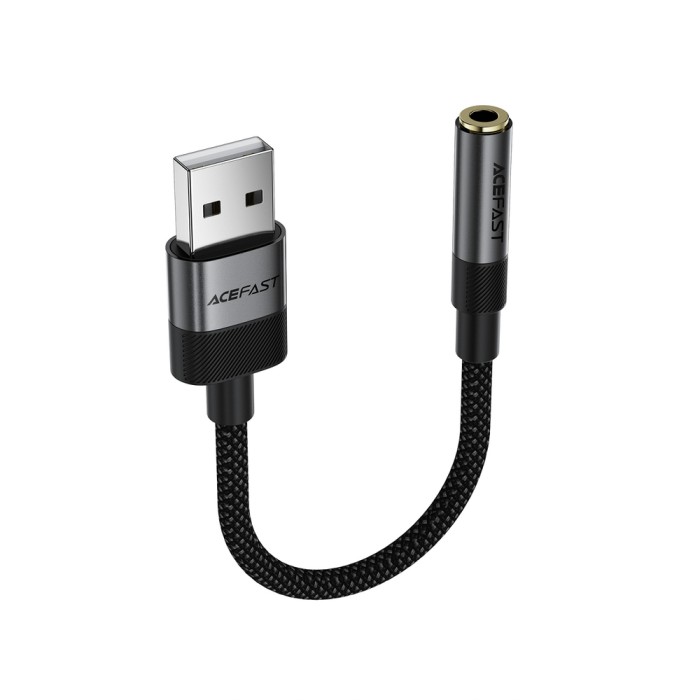 Acefast J13 USB-A to 3.5mm mini jack adapter - black